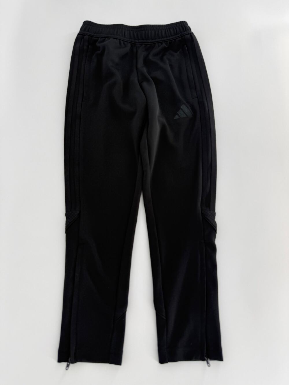 adidas AEROREADY Youth Track Pants Black 7-8Y 128 Zip Ankle Soccer Athletic